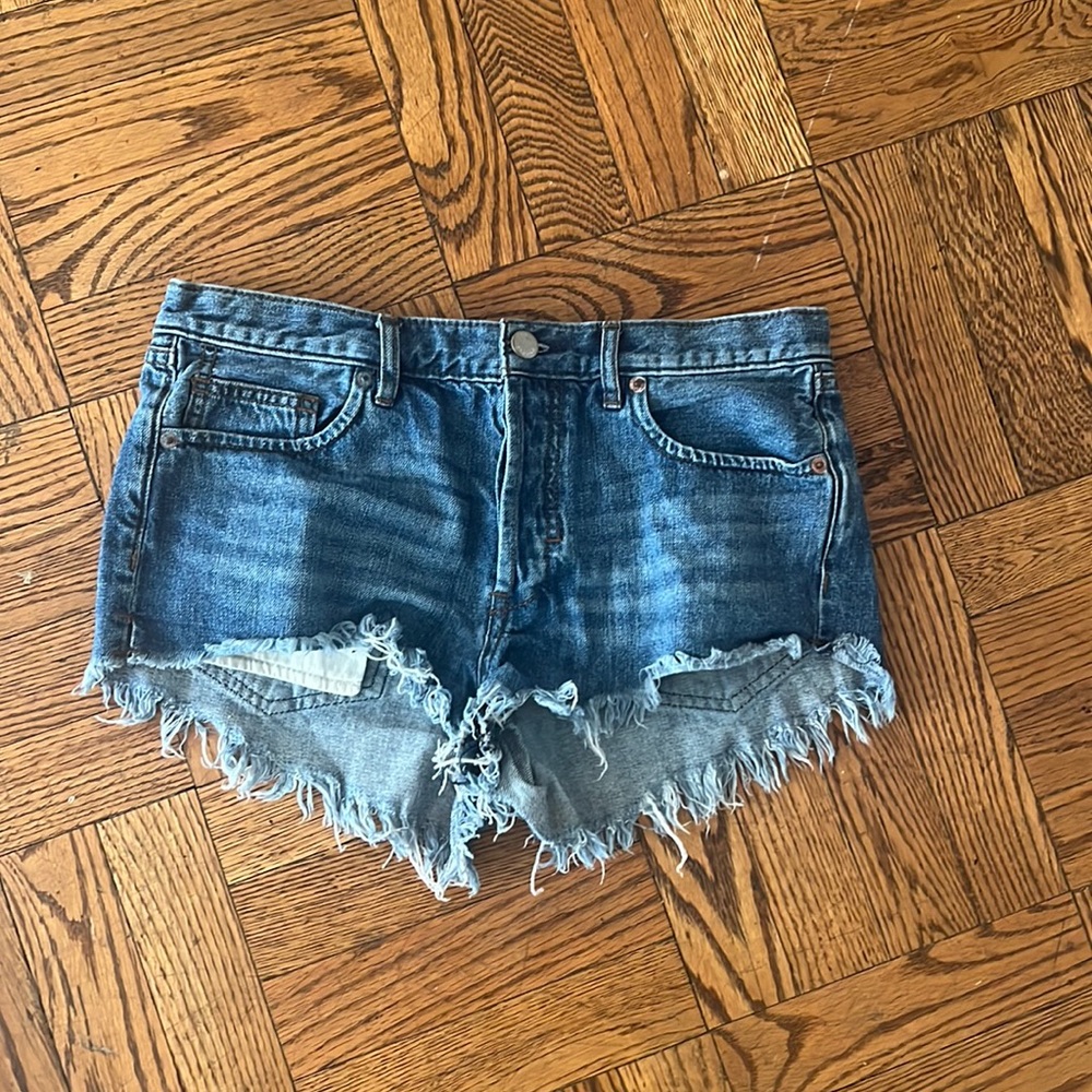 We are free denim jean shorts size 27